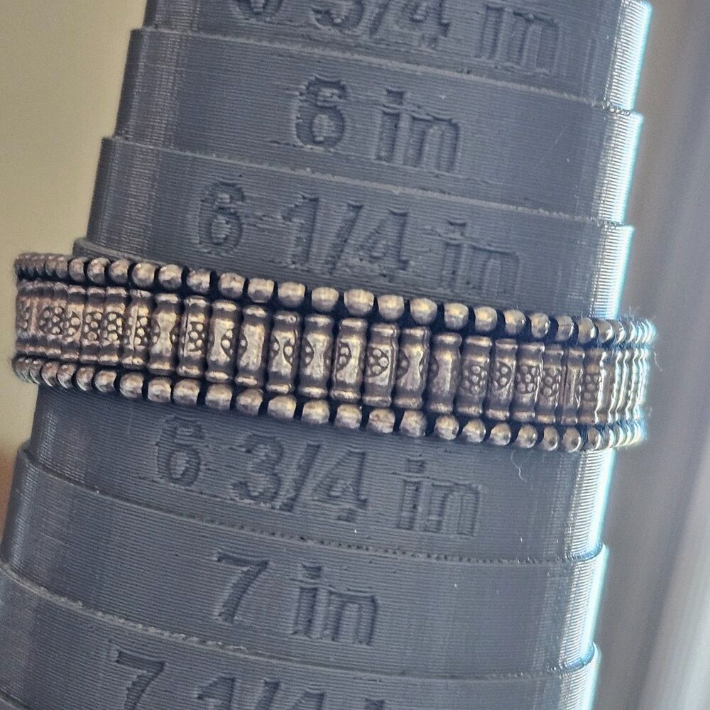 Sterling Silver Handwoven Bracelet 6.5" - Picture 15 of 15